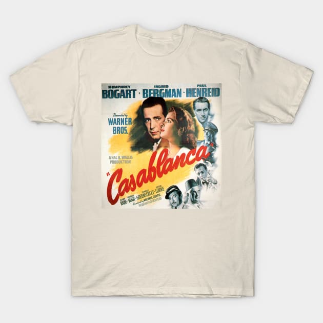 Classic Movie Poster - Casablanca T-Shirt by Starbase79